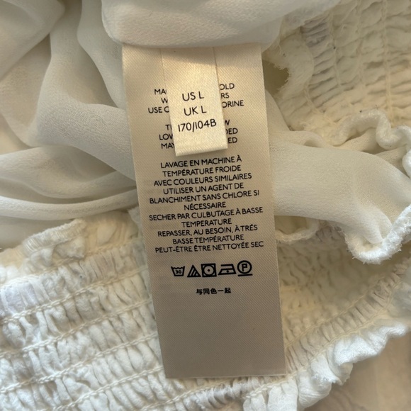 Anthropologie White Long-Sleeved Wrap Blouse - Picture 11 of 12